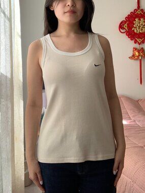 Nike Cream Full-Length Tank Top